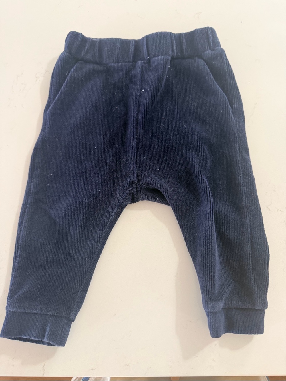 H&M Navy Corduroy Jogger Pants for Kids